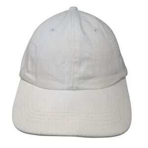 Rubi Slideback Baseball Cap White One Size Adjustable Vented Holes 6 Panel Blank